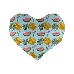 Summer Pattern Texture Vibes Standard 16  Premium Heart Shape Cushions from ArtsNow.com Front