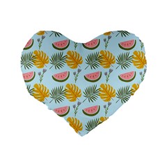 Summer Pattern Texture Vibes Standard 16  Premium Heart Shape Cushions from ArtsNow.com Back