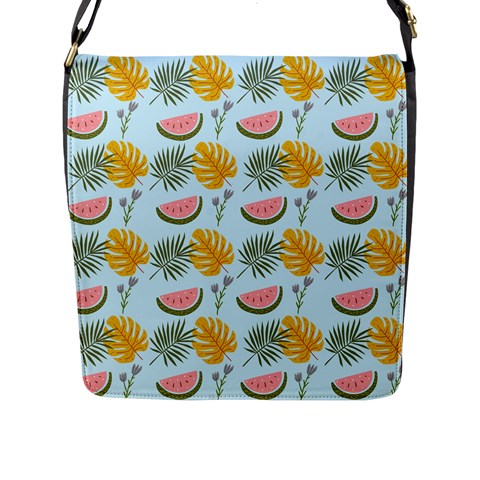 Summer Pattern Texture Vibes Flap Closure Messenger Bag (L) from ArtsNow.com Front