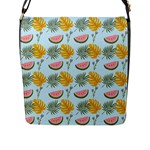 Summer Pattern Texture Vibes Flap Closure Messenger Bag (L)