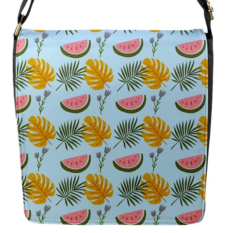Summer Pattern Texture Vibes Flap Closure Messenger Bag (S) from ArtsNow.com Front