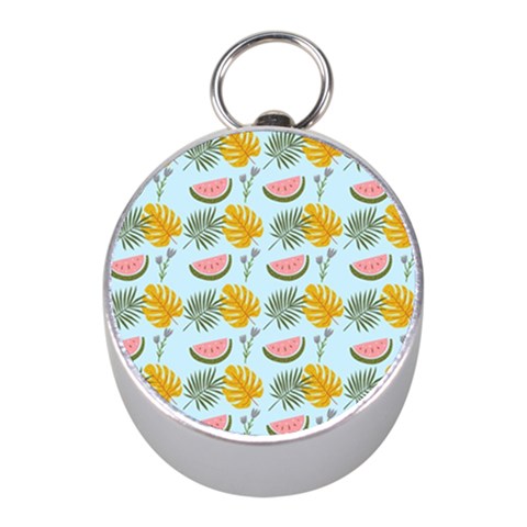 Summer Pattern Texture Vibes Mini Silver Compasses from ArtsNow.com Front