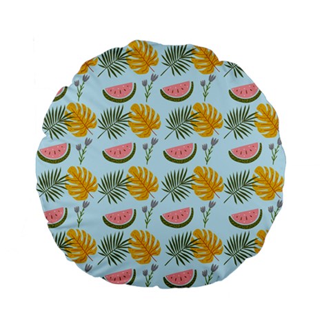 Summer Pattern Texture Vibes Standard 15  Premium Flano Round Cushions from ArtsNow.com Front