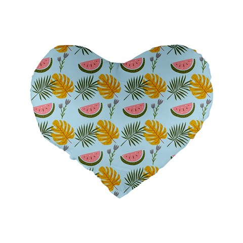Summer Pattern Texture Vibes Standard 16  Premium Flano Heart Shape Cushions from ArtsNow.com Back