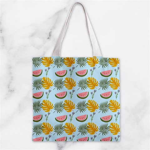 Summer Pattern Texture Vibes Zipper Grocery Tote Bag from ArtsNow.com Front