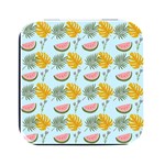 Summer Pattern Texture Vibes Square Metal Box (Black)