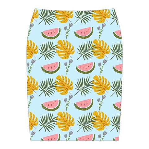 Summer Pattern Texture Vibes Midi Wrap Pencil Skirt from ArtsNow.com Back