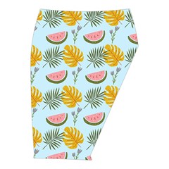 Summer Pattern Texture Vibes Midi Wrap Pencil Skirt from ArtsNow.com  Front Right 