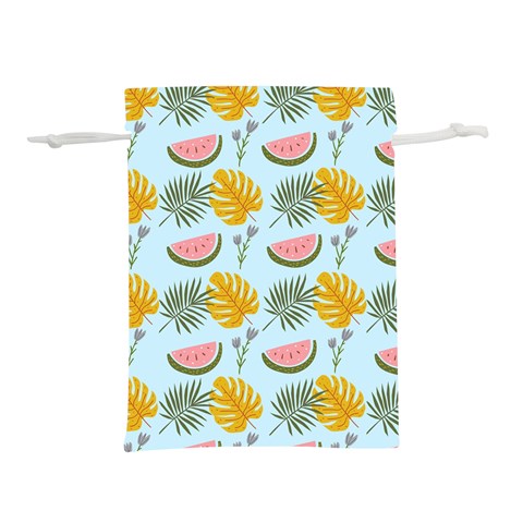 Summer Pattern Texture Vibes Lightweight Drawstring Pouch (L) from ArtsNow.com Back