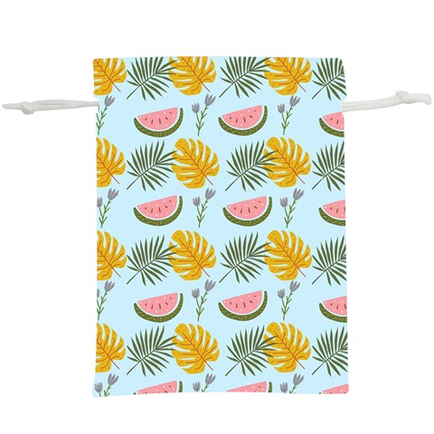 Summer Pattern Texture Vibes Lightweight Drawstring Pouch (XL) from ArtsNow.com Back