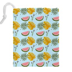 Summer Pattern Texture Vibes Drawstring Pouch (4XL) from ArtsNow.com Back