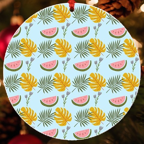 Summer Pattern Texture Vibes UV Print Acrylic Ornament Round from ArtsNow.com Front