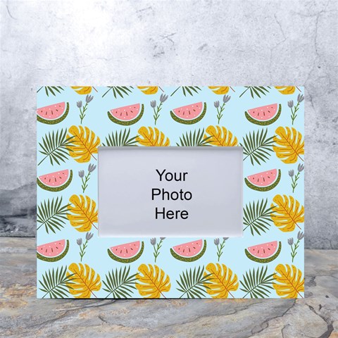 Summer Pattern Texture Vibes White Tabletop Photo Frame 4 x6  from ArtsNow.com Front
