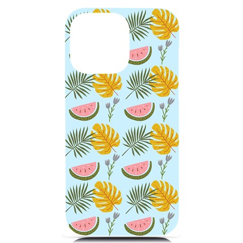 Summer Pattern Texture Vibes iPhone 14 Pro Max Black UV Print Case from ArtsNow.com Front