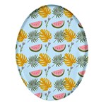 Summer Pattern Texture Vibes Oval Glass Fridge Magnet (4 pack)