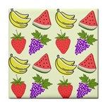 Fruits Pattern Background Food Tile Coaster