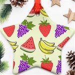 Fruits Pattern Background Food Ornament (Star)