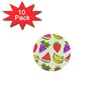 Fruits Pattern Background Food 1  Mini Buttons (10 pack) 