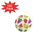 Fruits Pattern Background Food 1  Mini Magnets (100 pack) 