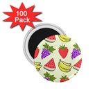Fruits Pattern Background Food 1.75  Magnets (100 pack) 