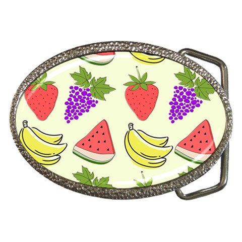 Fruits Pattern Background Food Belt Buckles from ArtsNow.com Front