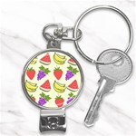 Fruits Pattern Background Food Nail Clippers Key Chain