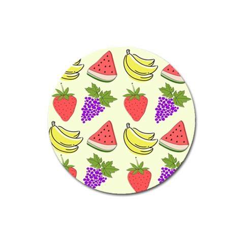Fruits Pattern Background Food Magnet 3  (Round) from ArtsNow.com Front