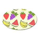 Fruits Pattern Background Food Oval Magnet