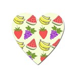 Fruits Pattern Background Food Heart Magnet