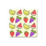 Fruits Pattern Background Food Square Magnet
