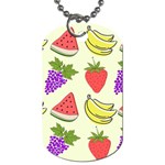 Fruits Pattern Background Food Dog Tag (One Side)