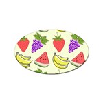 Fruits Pattern Background Food Sticker Oval (100 pack)