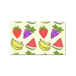 Fruits Pattern Background Food Sticker Rectangular (100 pack)