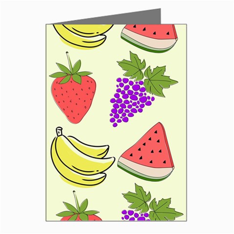 Fruits Pattern Background Food Greeting Cards (Pkg of 8) from ArtsNow.com Left
