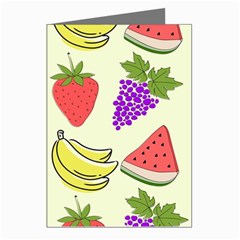 Fruits Pattern Background Food Greeting Cards (Pkg of 8) from ArtsNow.com Left