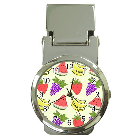 Fruits Pattern Background Food Money Clip Watches from ArtsNow.com Front