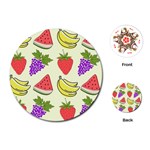 Fruits Pattern Background Food Playing Cards Single Design (Round)