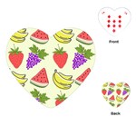 Fruits Pattern Background Food Playing Cards Single Design (Heart)
