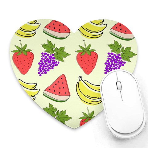 Fruits Pattern Background Food Heart Mousepad from ArtsNow.com Front