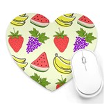 Fruits Pattern Background Food Heart Mousepad