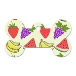 Fruits Pattern Background Food Dog Tag Bone (One Side)