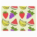 Fruits Pattern Background Food Large Glasses Cloth (2 Sides)