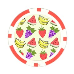 Fruits Pattern Background Food Poker Chip Card Guard from ArtsNow.com Back
