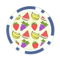 Fruits Pattern Background Food Poker Chip Card Guard from ArtsNow.com Back