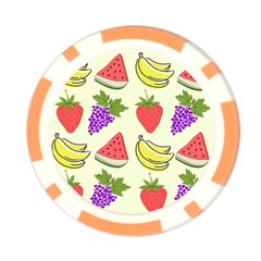 Fruits Pattern Background Food Poker Chip Card Guard from ArtsNow.com Back