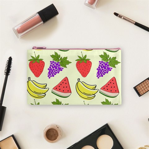 Fruits Pattern Background Food Cosmetic Bag (Small) from ArtsNow.com Front