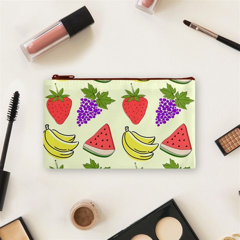 Fruits Pattern Background Food Cosmetic Bag (Small) from ArtsNow.com Front