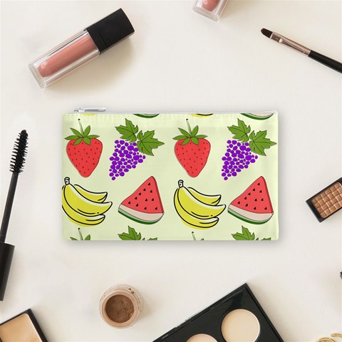 Fruits Pattern Background Food Cosmetic Bag (Small) from ArtsNow.com Front