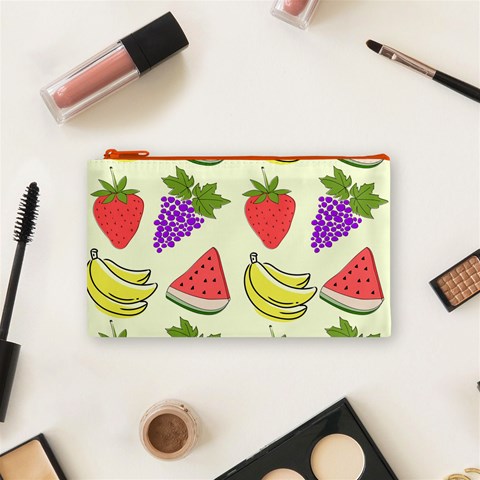 Fruits Pattern Background Food Cosmetic Bag (Small) from ArtsNow.com Front