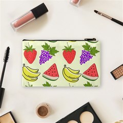 Fruits Pattern Background Food Cosmetic Bag (Small) from ArtsNow.com Back